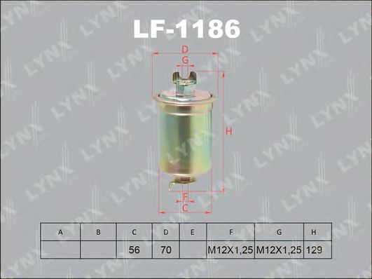 Топливный фильтр lynxauto LF-1186