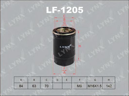 Топливный фильтр lynxauto LF-1205