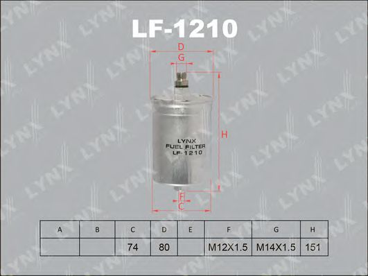 Топливный фильтр lynxauto LF-1210