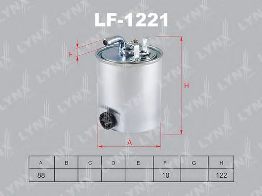 Топливный фильтр lynxauto LF-1221