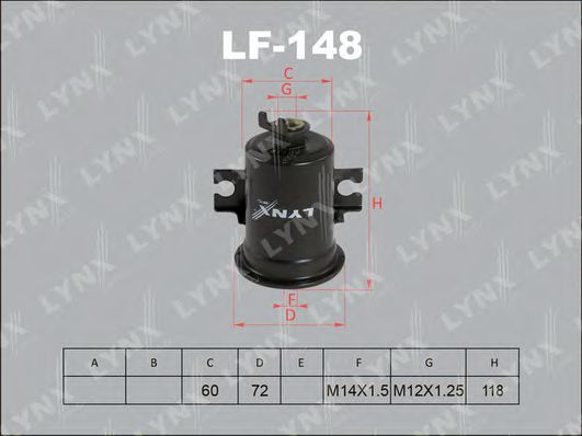 Топливный фильтр lynxauto LF-148