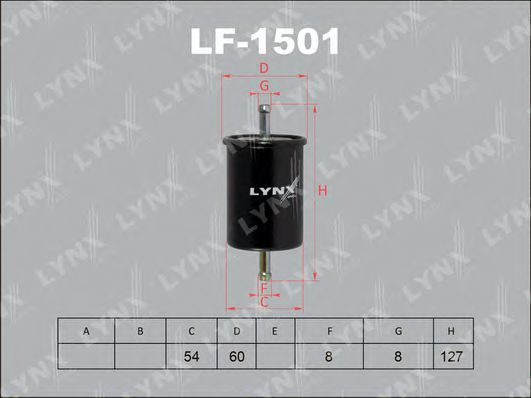 Топливный фильтр lynxauto LF-1501