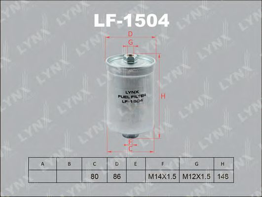 Топливный фильтр lynxauto LF-1504