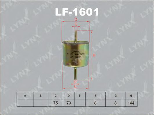 Топливный фильтр lynxauto LF-1601