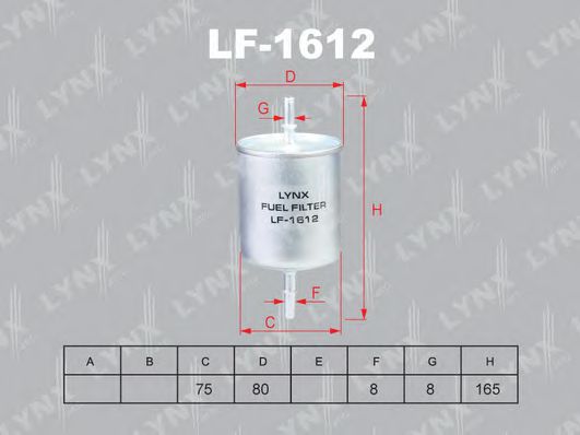 Топливный фильтр lynxauto LF-1612
