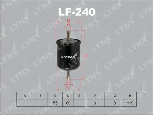 Топливный фильтр lynxauto LF-240