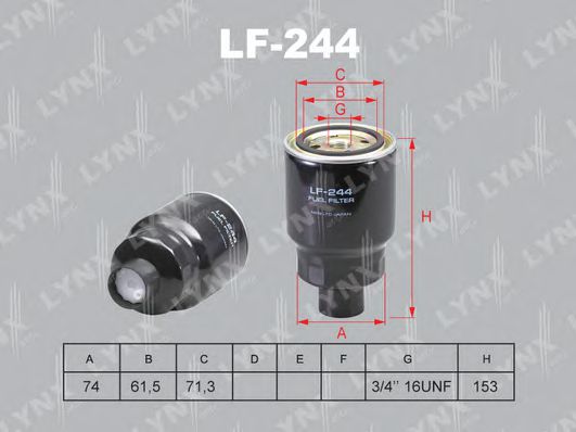 Топливный фильтр lynxauto LF-244