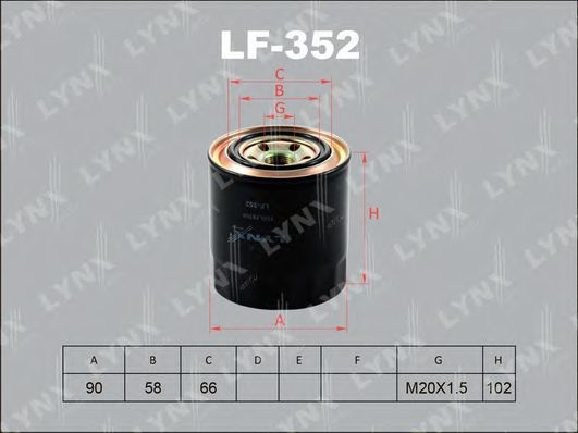 Топливный фильтр lynxauto LF-352