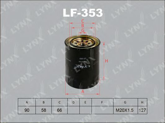Топливный фильтр lynxauto LF-353