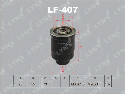 Топливный фильтр lynxauto LF-407