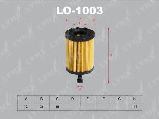Масляный фильтр lynxauto LO-1003