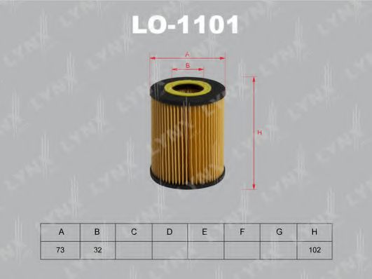 Масляный фильтр lynxauto LO-1101