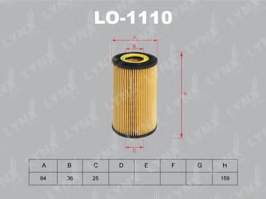 Масляный фильтр lynxauto LO-1110
