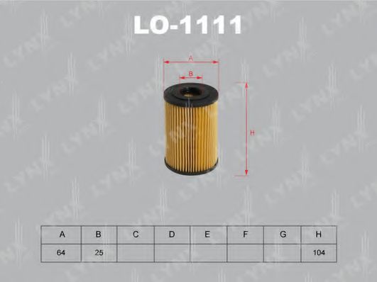 Масляный фильтр lynxauto LO-1111