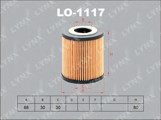 Масляный фильтр lynxauto LO-1117