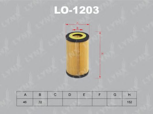 Масляный фильтр lynxauto LO-1203
