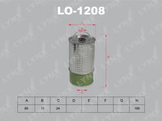 Масляный фильтр lynxauto LO-1208