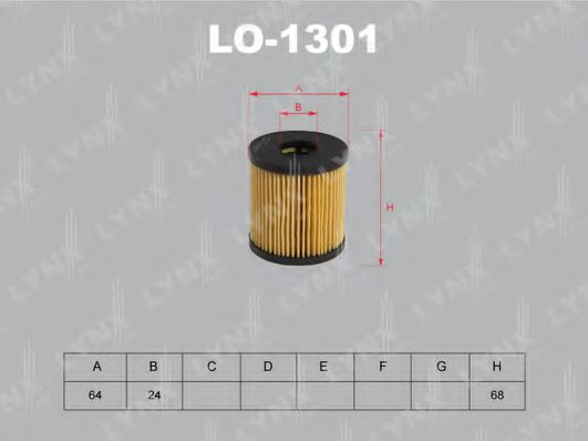 Масляный фильтр lynxauto LO-1301