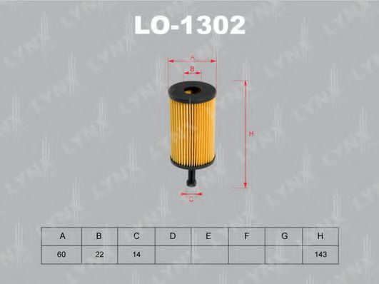 Масляный фильтр lynxauto LO-1302