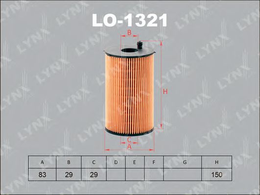 Масляный фильтр lynxauto LO-1321