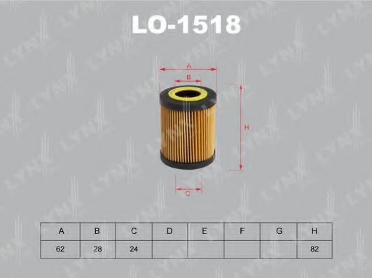 Масляный фильтр lynxauto LO-1518