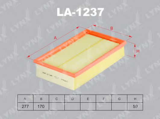 Воздушный фильтр lynxauto LA-1237
