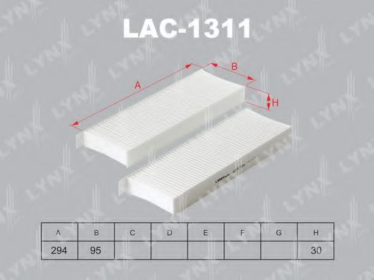 Фильтр салона lynxauto LAC-1311