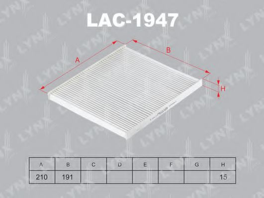 Фильтр салона lynxauto LAC-1947