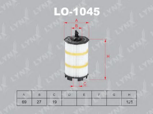 Масляный фильтр lynxauto LO-1045