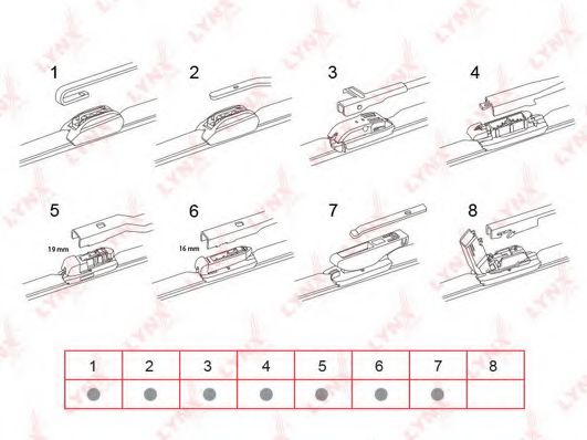 Щетка стеклоочистителя Toyota/Lexus 85222AA030 Щетка стеклоочистителя Toyota/Lexus 85222AA030