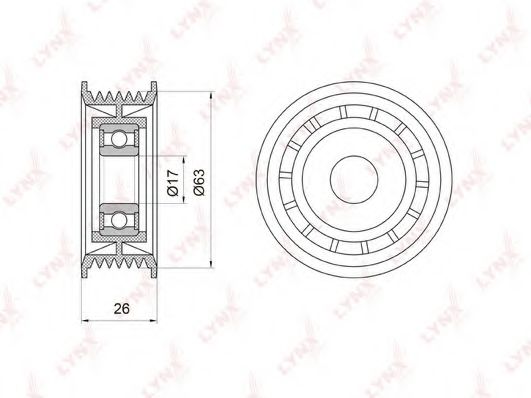 Обводной ролик LYNXauto PB-7001 Обводной ролик LYNXauto PB-7001