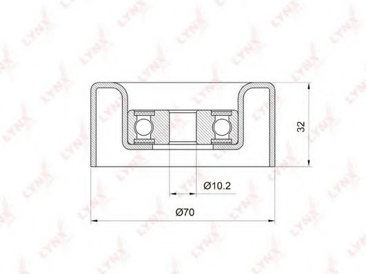 Обводной ролик LYNXauto PB-7032 Обводной ролик LYNXauto PB-7032