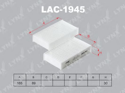 Фильтр салона lynxauto LAC-1945