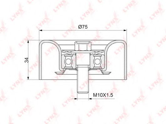 Обводной ролик LYNXauto PB-7043 Обводной ролик LYNXauto PB-7043