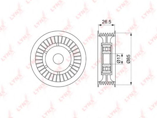 Обводной ролик LYNXauto PB-7062 Обводной ролик LYNXauto PB-7062