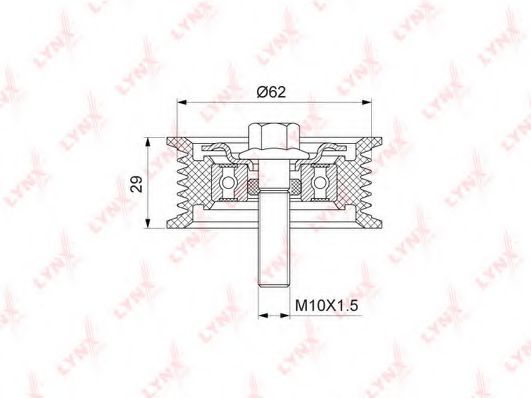 Обводной ролик LYNXauto PB-7063 Обводной ролик LYNXauto PB-7063