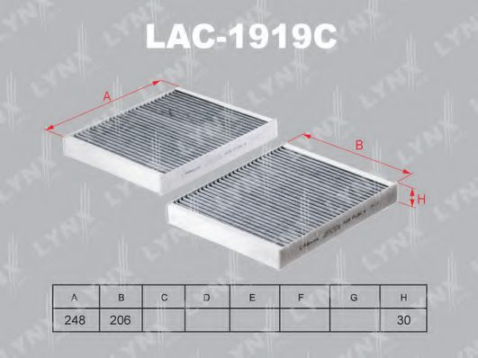 Фильтр салона lynxauto LAC-1919C