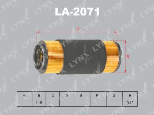 Воздушный фильтр lynxauto LA-2071
