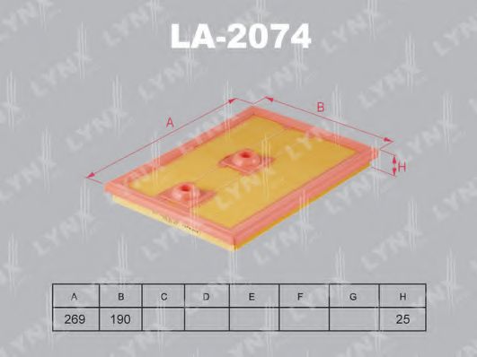 Воздушный фильтр lynxauto LA-2074