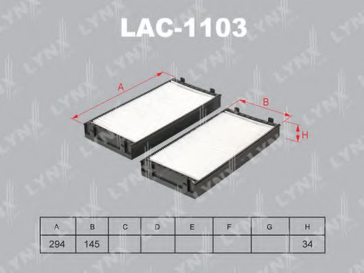 Фильтр салона lynxauto LAC-1103