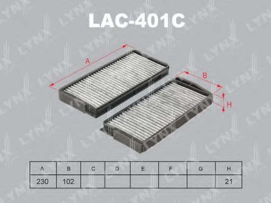 Фильтр салона lynxauto LAC-401C