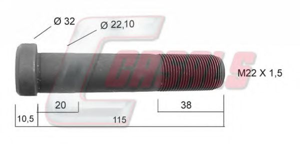 Шпилька крепления колеса MERCEDES-BENZ A 381 401 08 71