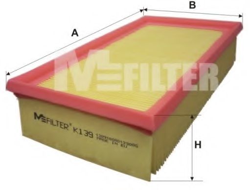 Воздушный фильтр MFILTER K 139