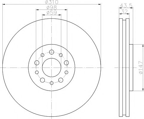 Тормозной диск BEHR/HELLA 8DD 355 109-131