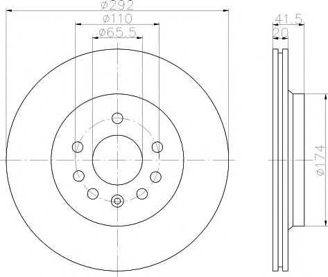 Тормозной диск BEHR/HELLA 8DD 355 109-191