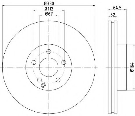 Тормозной диск BEHR/HELLA 8DD 355 109-431