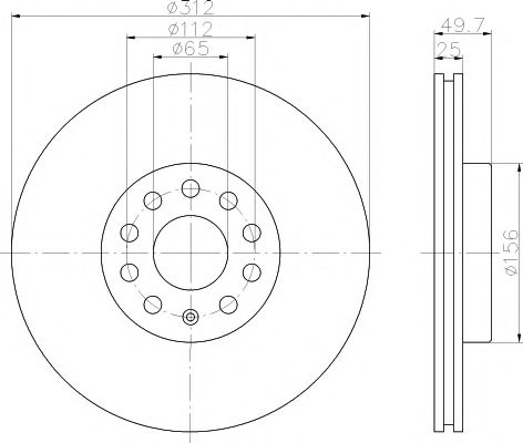 Тормозной диск BEHR/HELLA 8DD 355 109-521