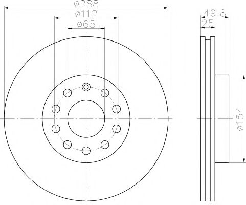 Тормозной диск BEHR/HELLA 8DD 355 109-581