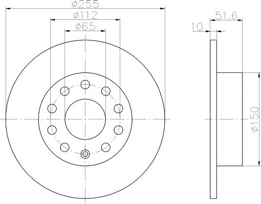 Тормозной диск BEHR/HELLA 8DD 355 109-601