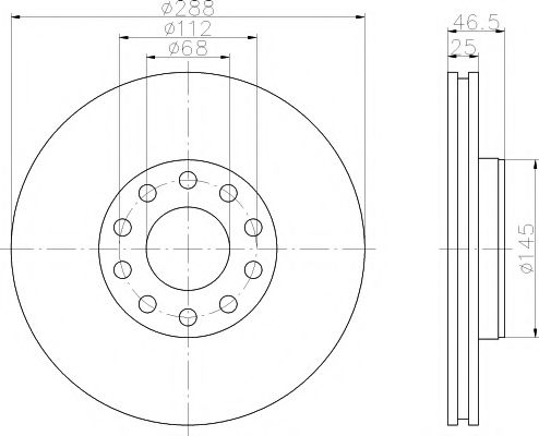 Тормозной диск BEHR/HELLA 8DD 355 109-621
